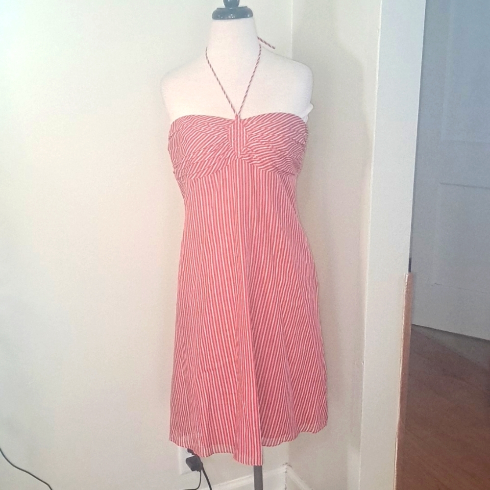 Tocca candy stripe halter dress EUC🏖